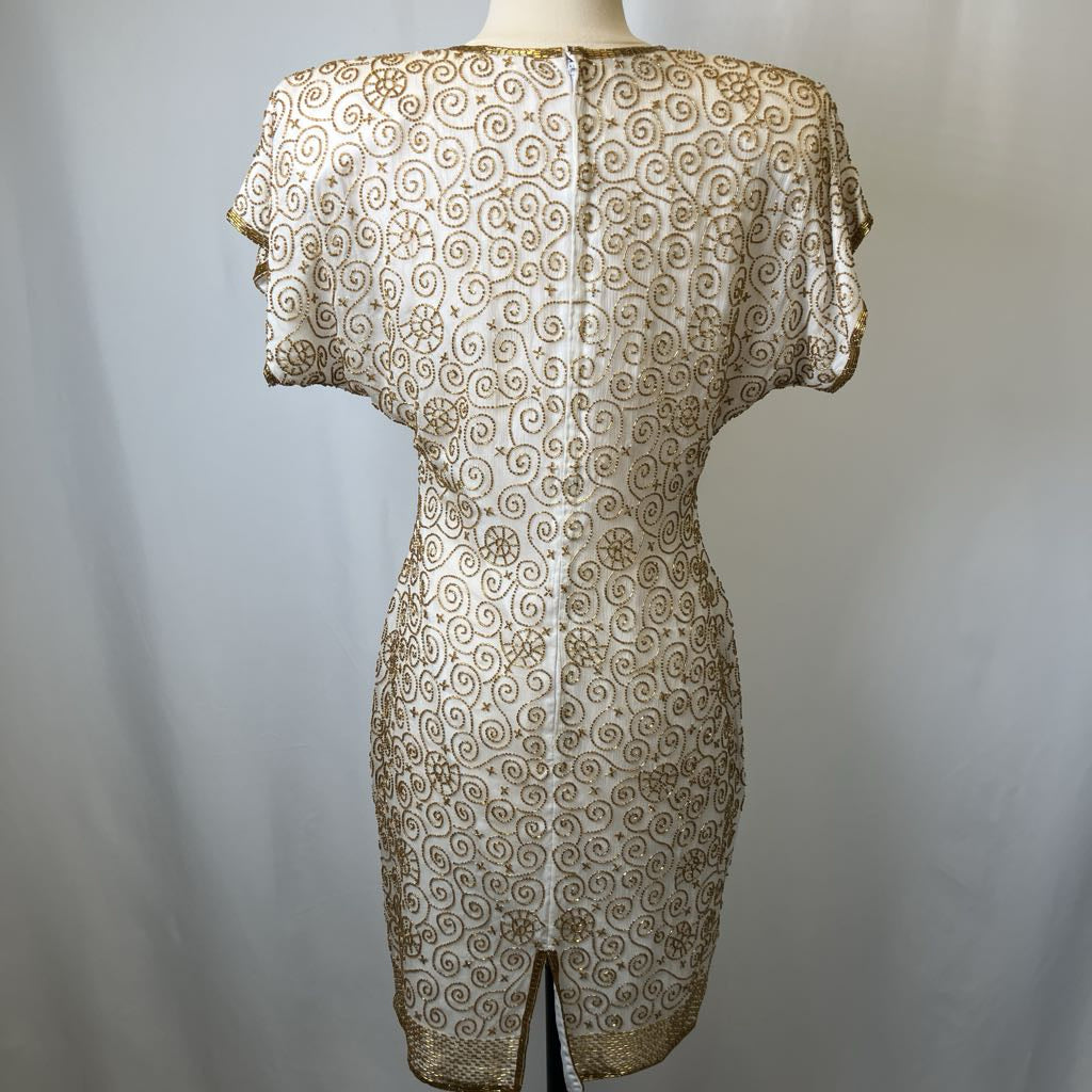 80s Laurence Kazar Beaded Dress
