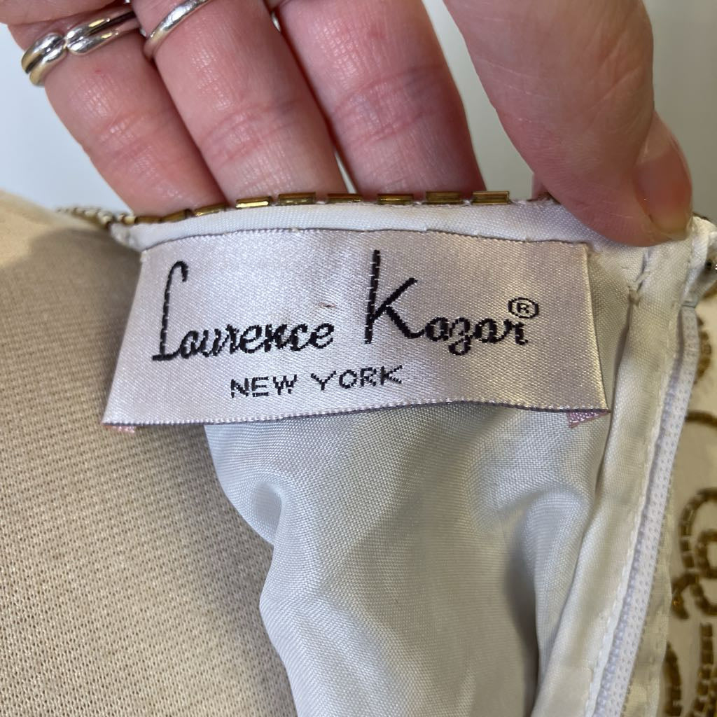 80s Laurence Kazar Beaded Dress