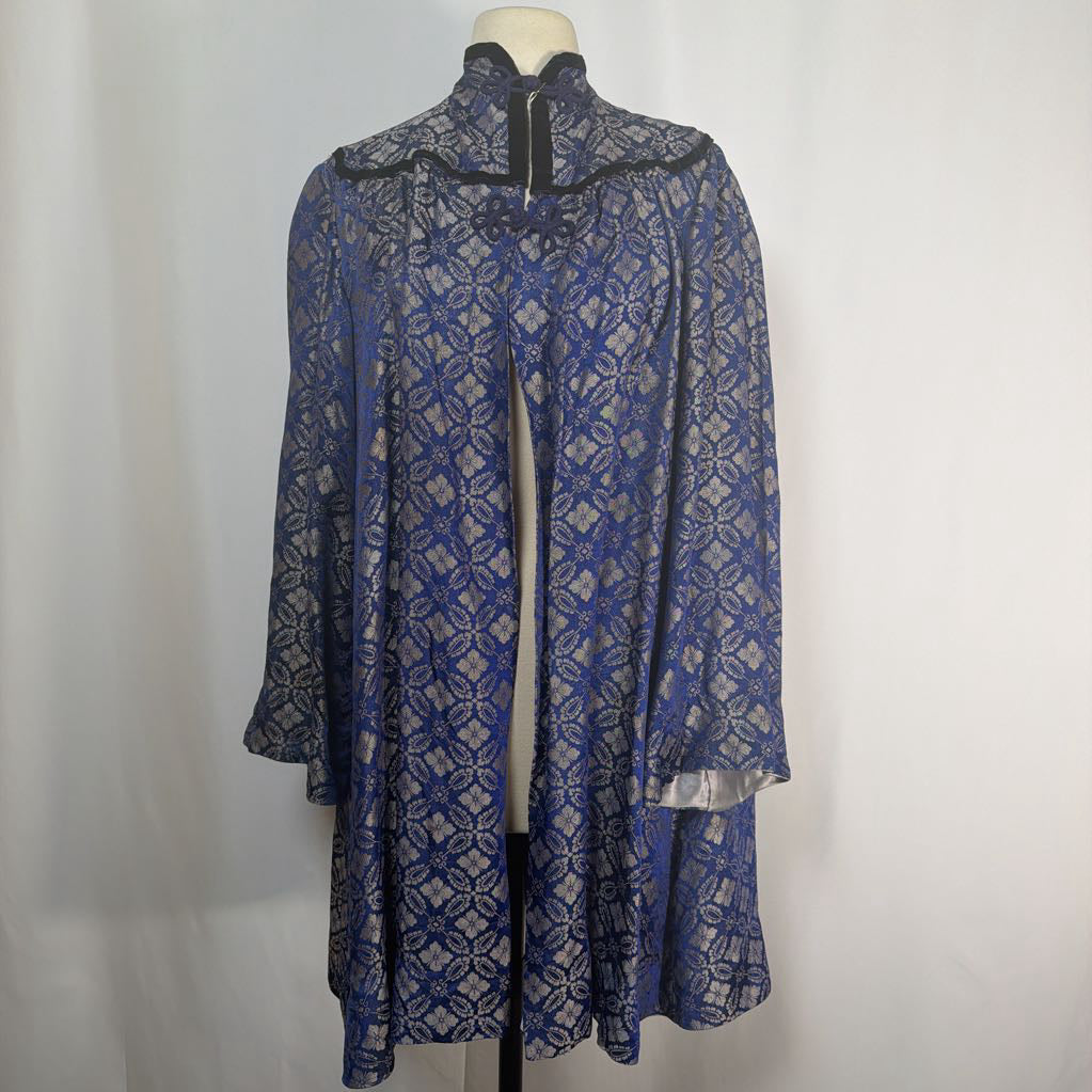 Mid Century Modern Silk Brocade Cape