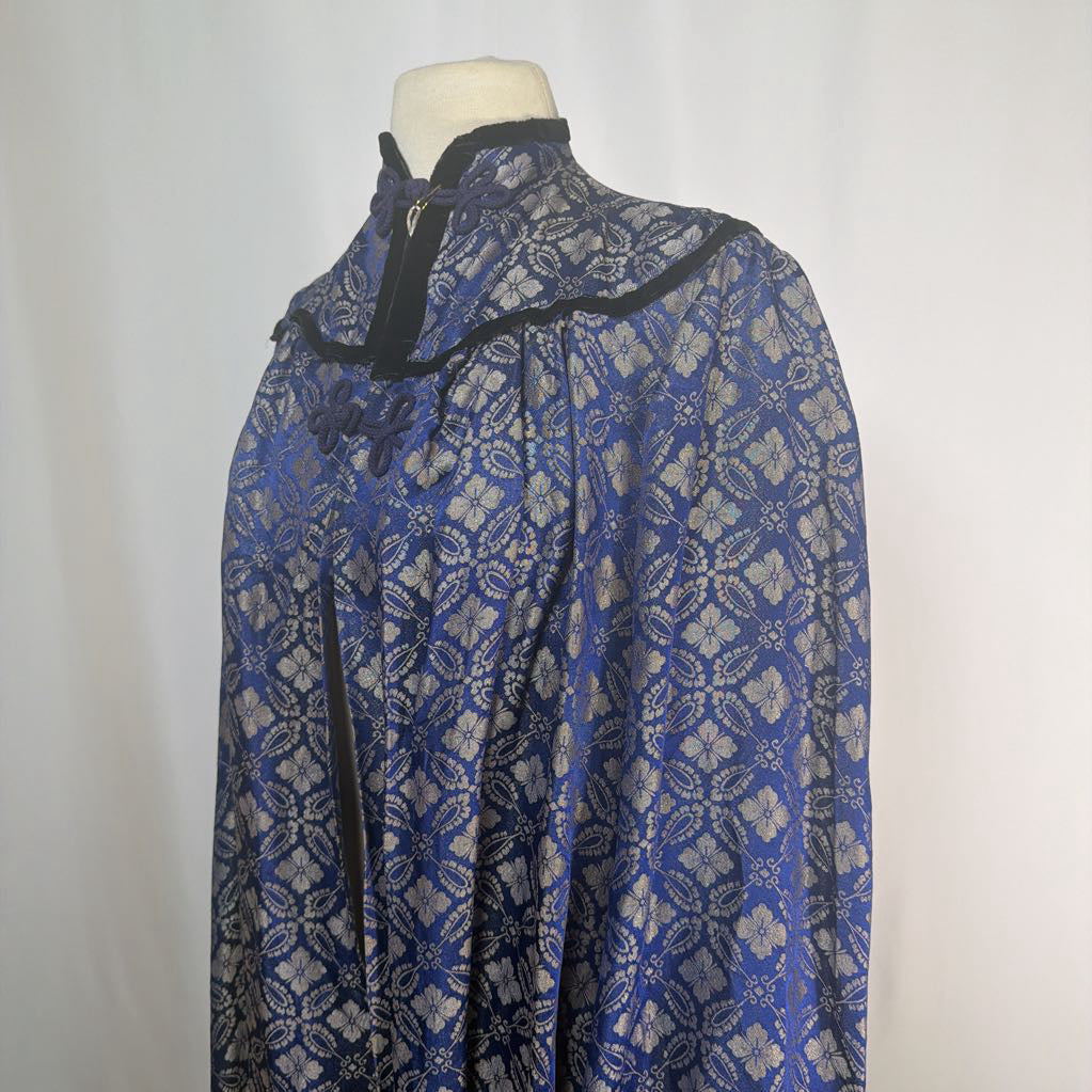 Mid Century Modern Silk Brocade Cape