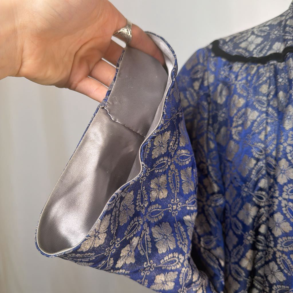 Mid Century Modern Silk Brocade Cape