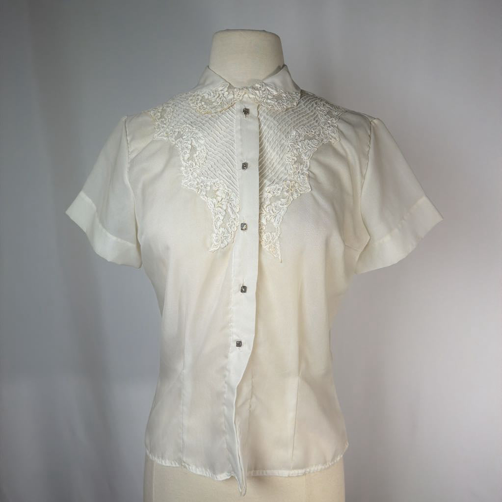 1950s Rhinestone Button Up