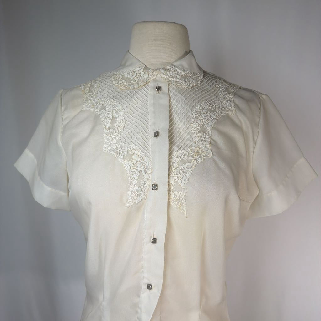 1950s Rhinestone Button Up