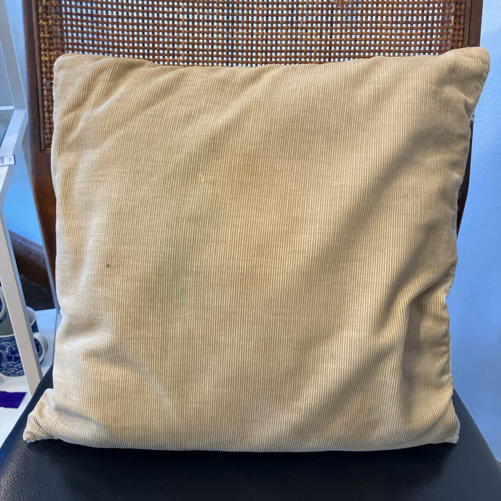 Vintage Fox Squirrel Needlepoint Pillow