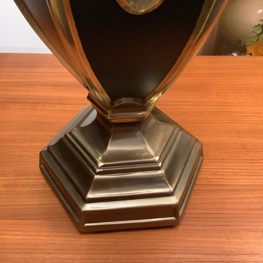 Vintage Enamel and Gold Medal Embellished Lamps