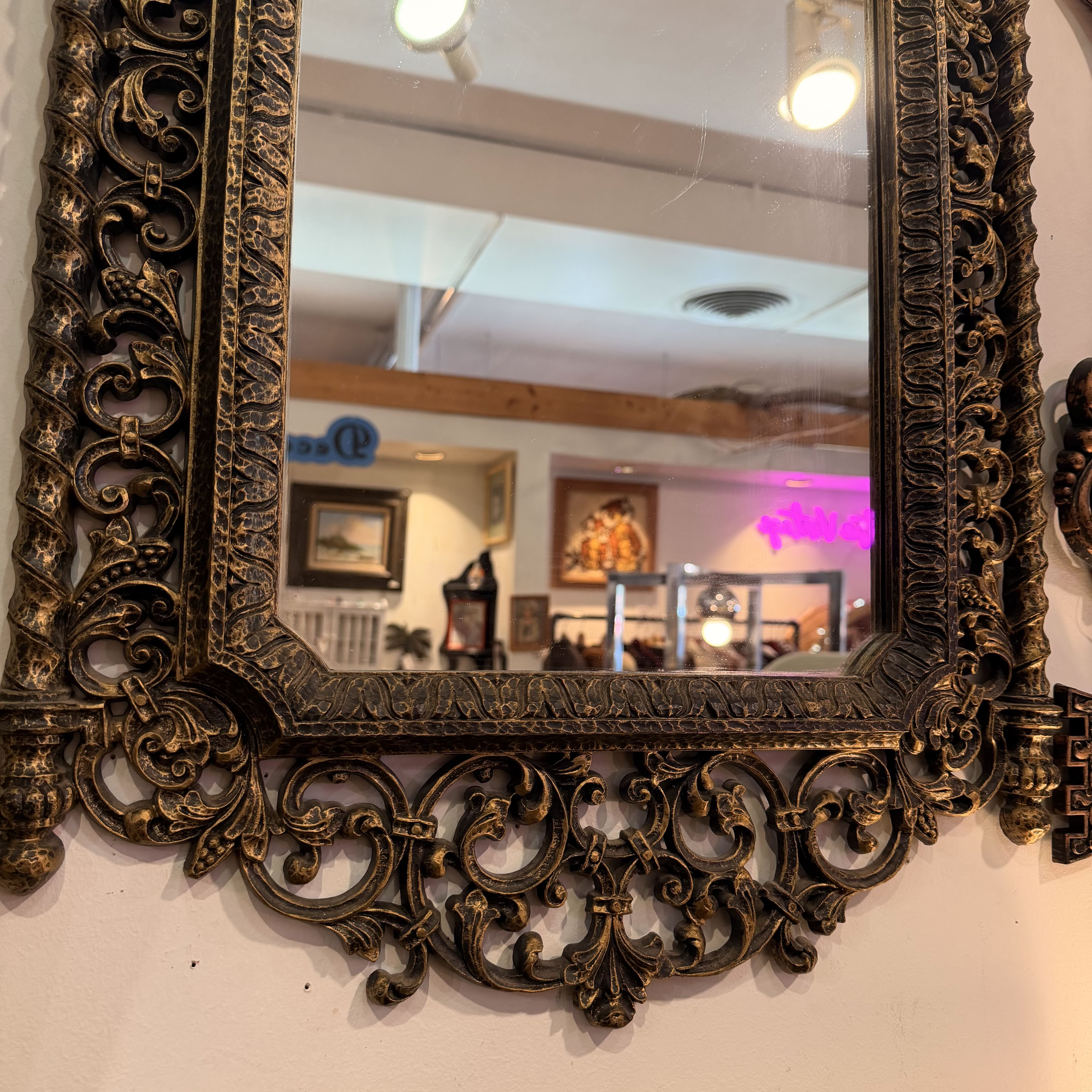 Vintage Scroll Mirror