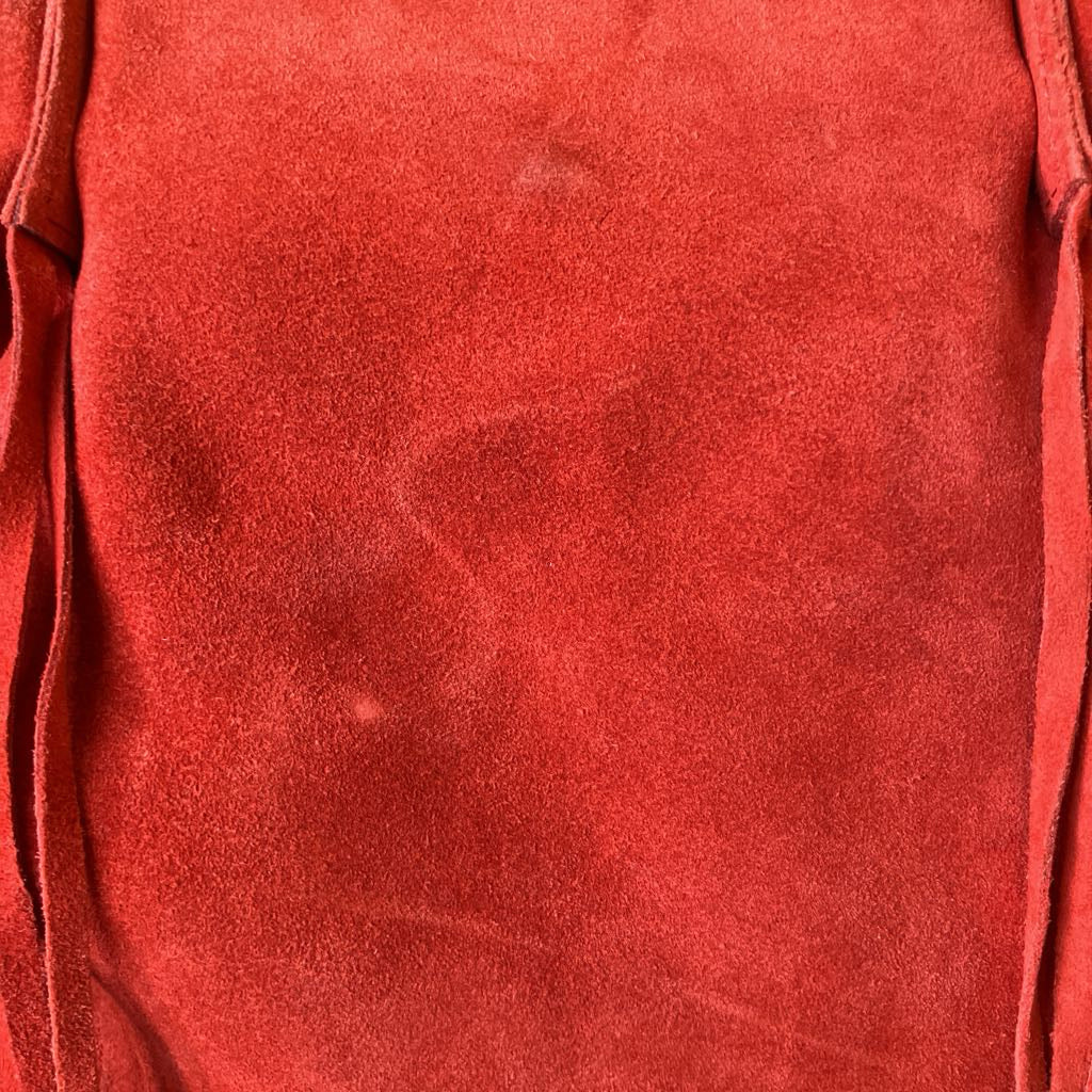 Vintage Zara Red Suede Fringe Bag