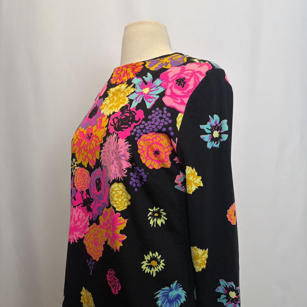 1960s Mr. Dino Colorful Floral Tunic/Mini Dress