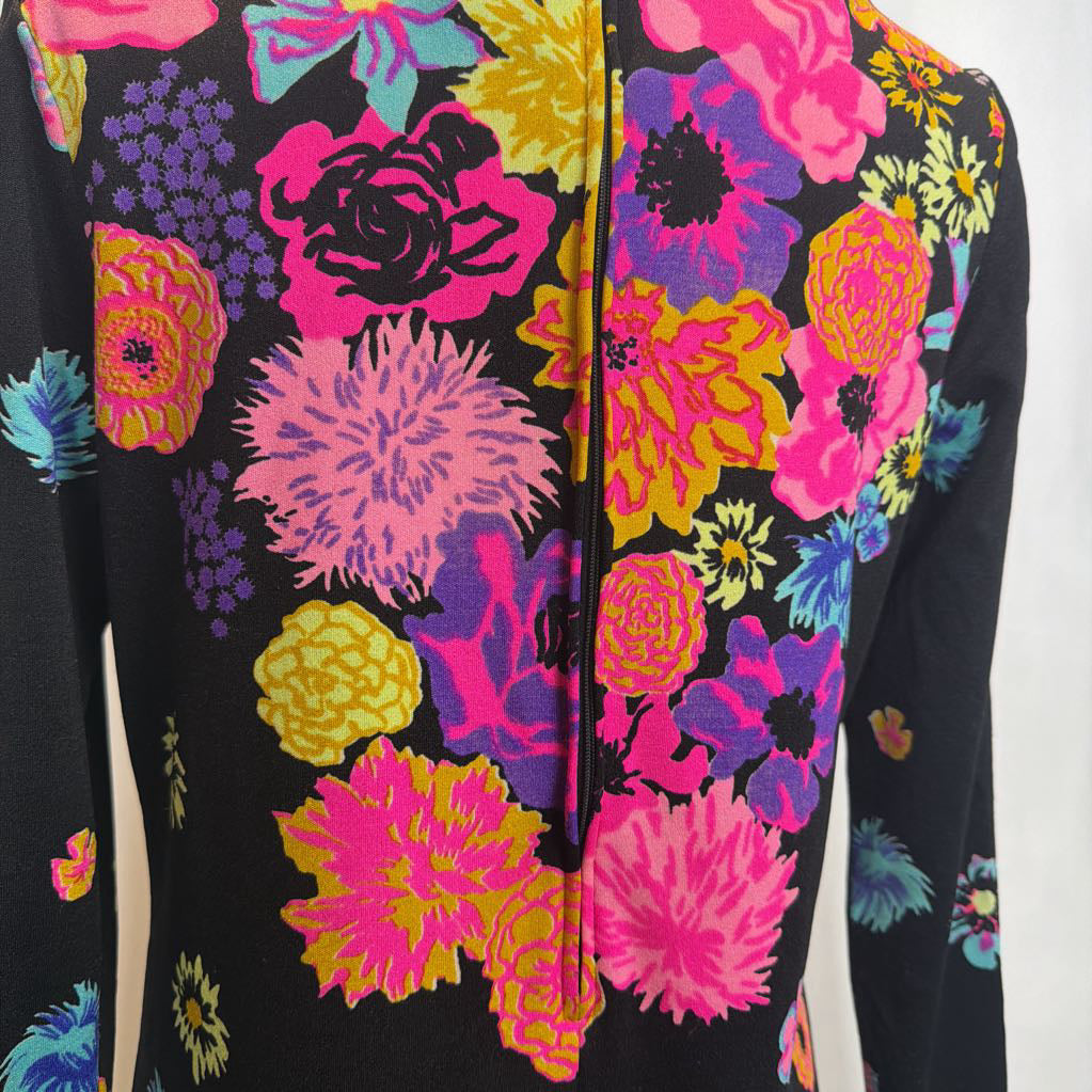 1960s Mr. Dino Colorful Floral Tunic/Mini Dress