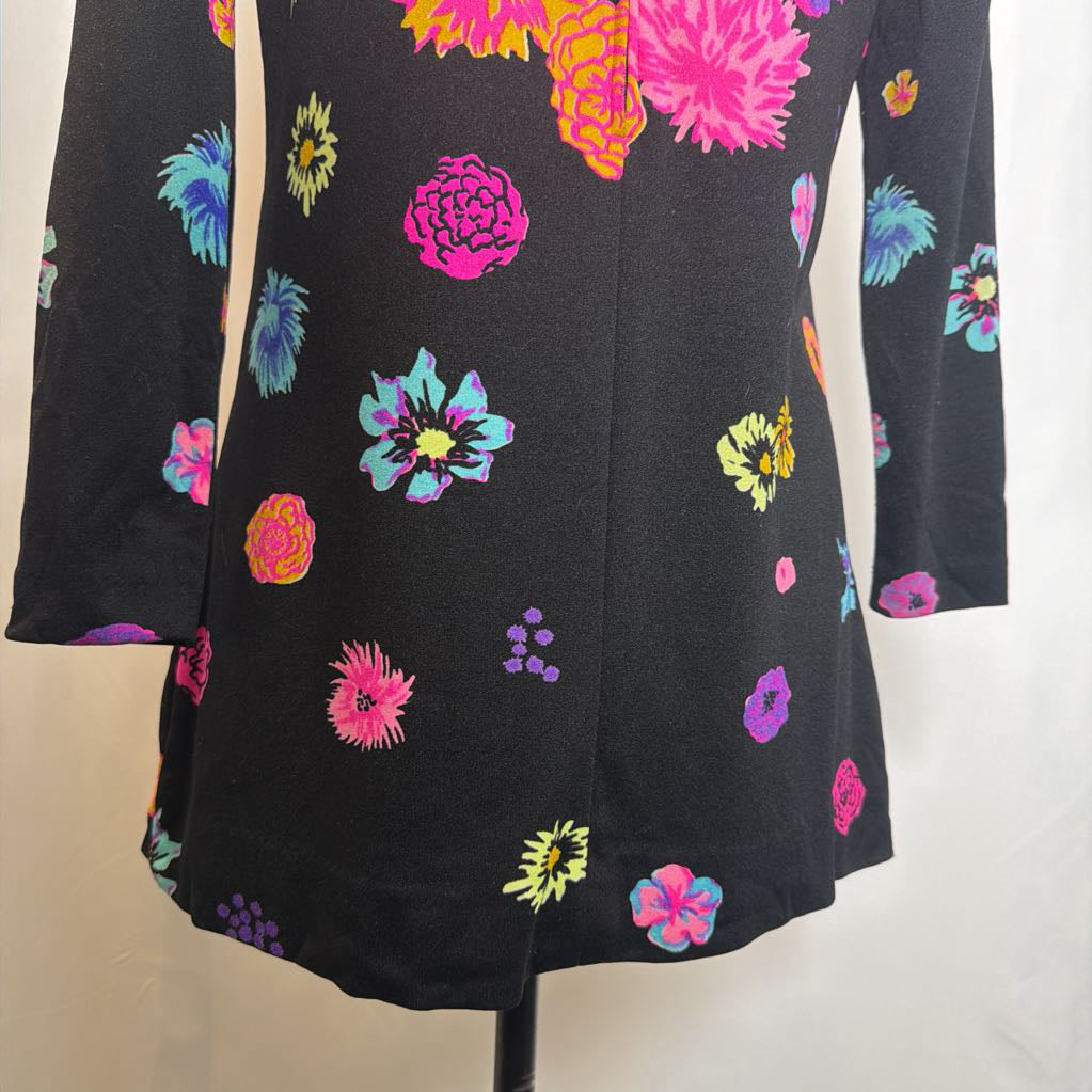 1960s Mr. Dino Colorful Floral Tunic/Mini Dress