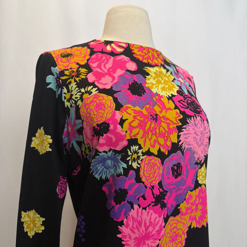 1960s Mr. Dino Colorful Floral Tunic/Mini Dress