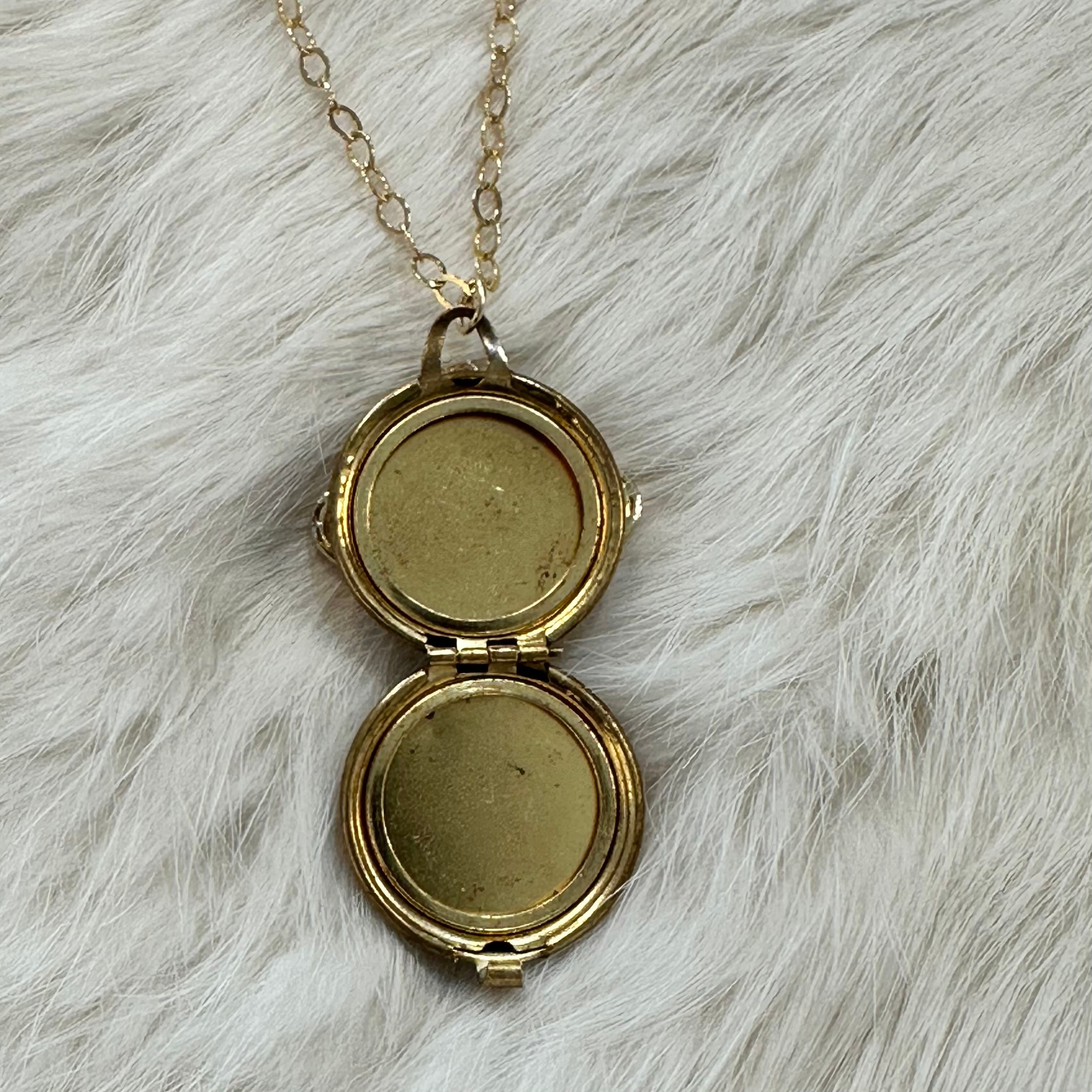 Locket open on a white background