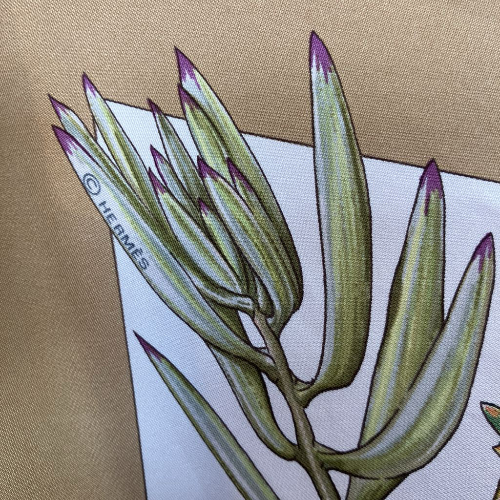 Authentic Vintage Hermes Silk "Jardin Secret" Scarf