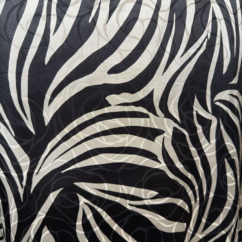 70s 80s Zebra Stripe Blouse