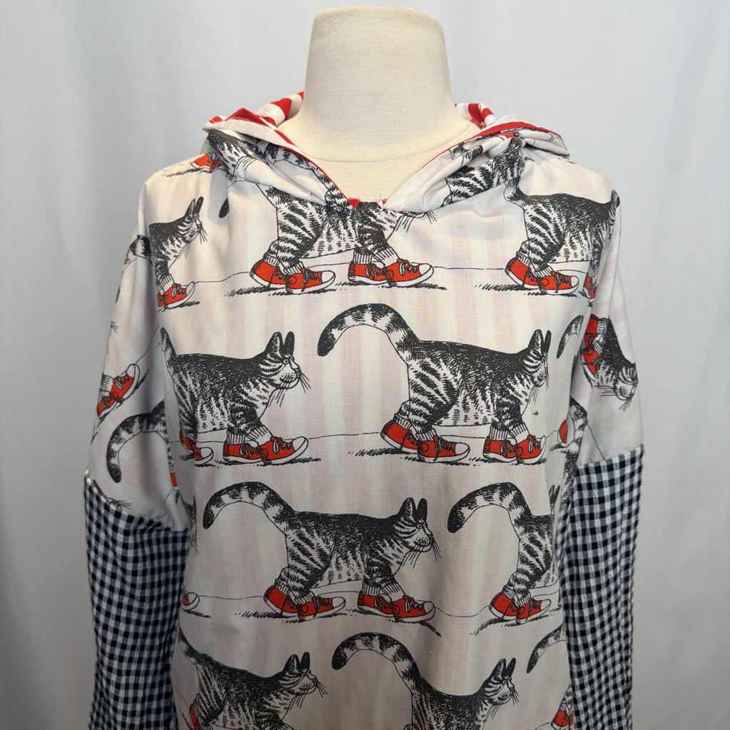 Upscaled Cat Sweater with Hood