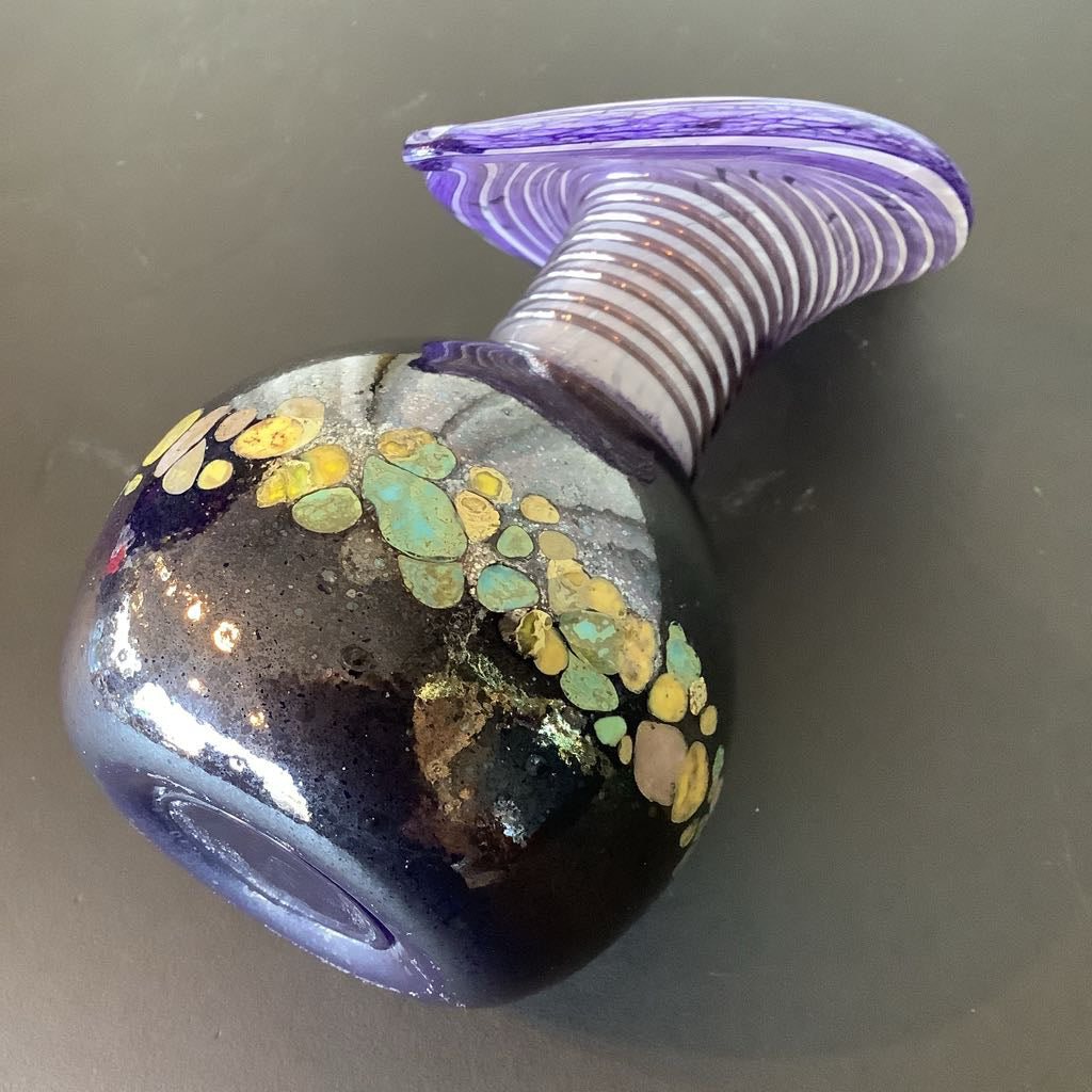 Vintage Handblown Art Glass "Jack in the Pulpit" Style