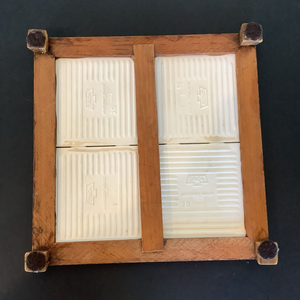 Vintage Mexican Tile Wood Tray