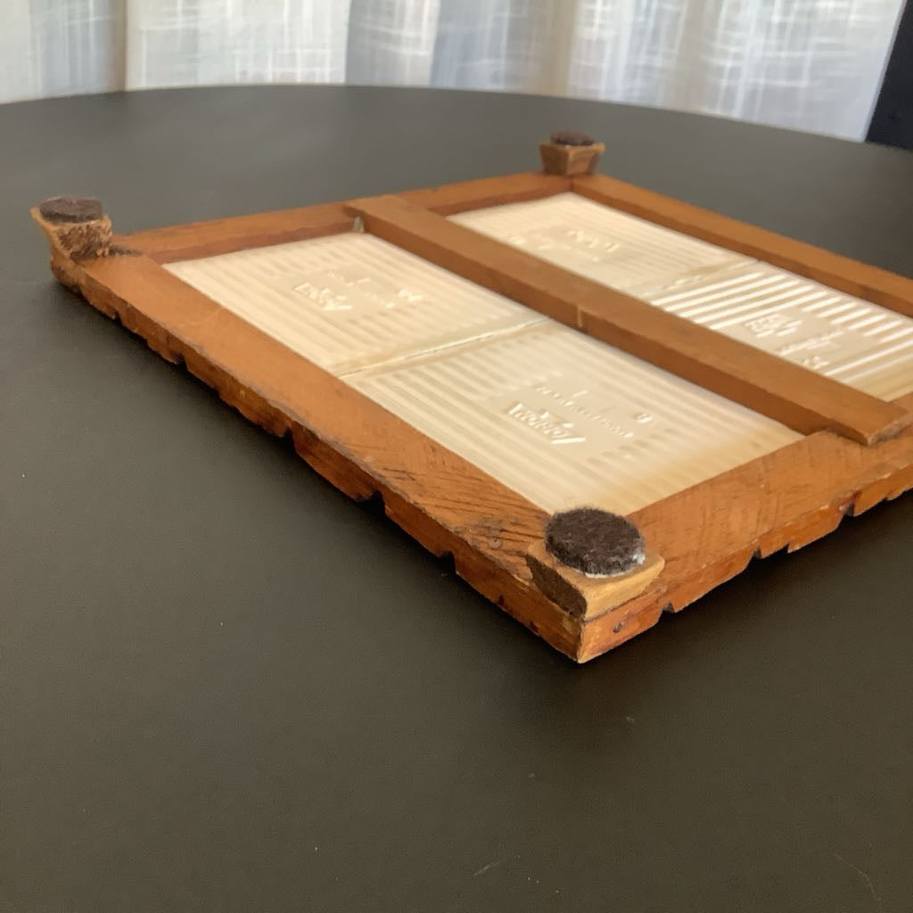 Vintage Mexican Tile Wood Tray