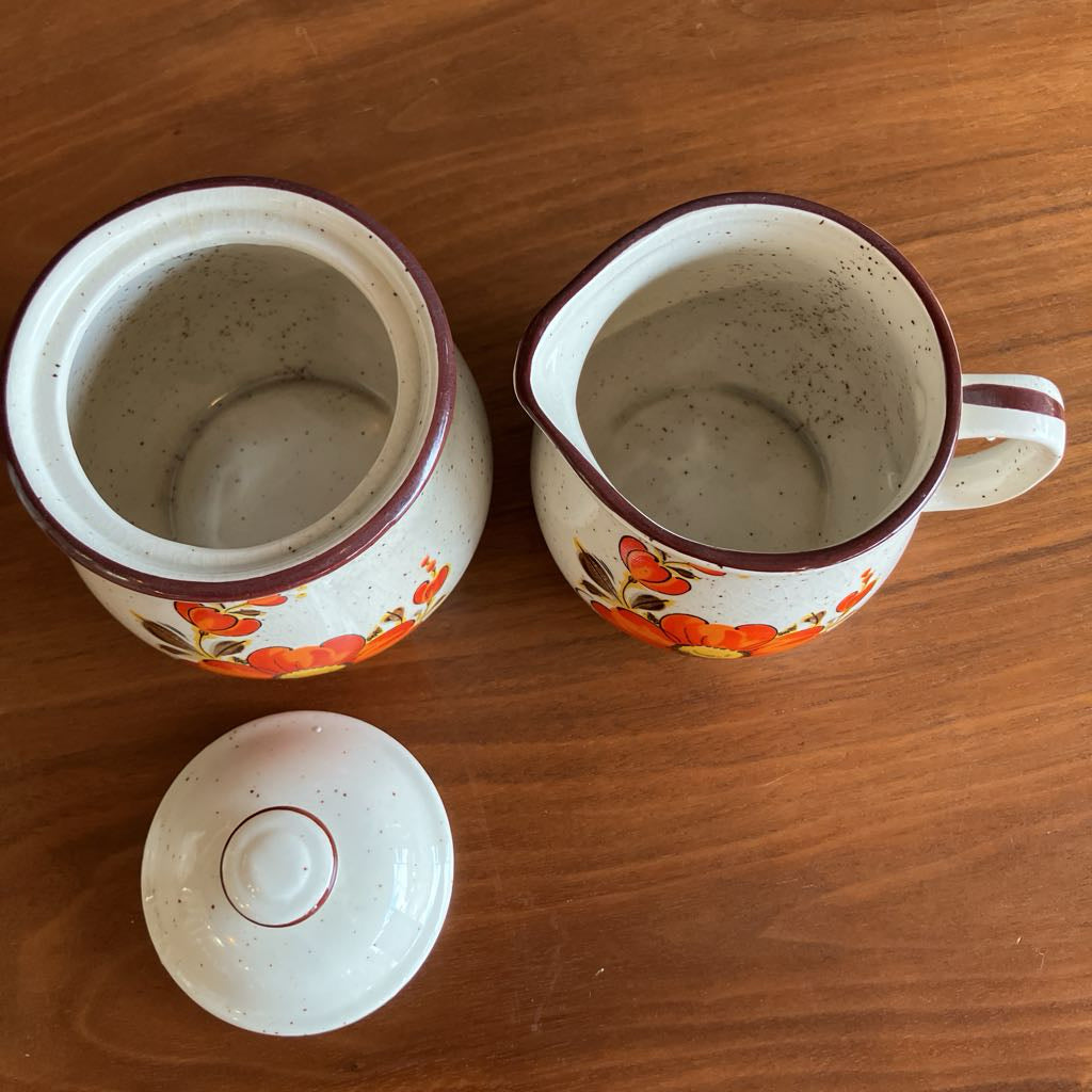 1970s Valencia Stoneware Tea Pot Set