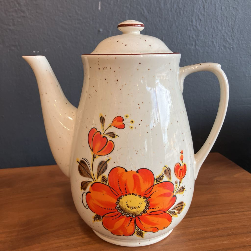 1970s Valencia Stoneware Tea Pot Set