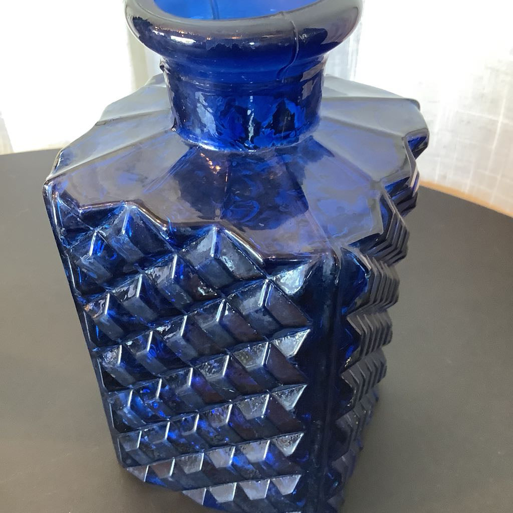 Vintage Cobalt Blue Decanter