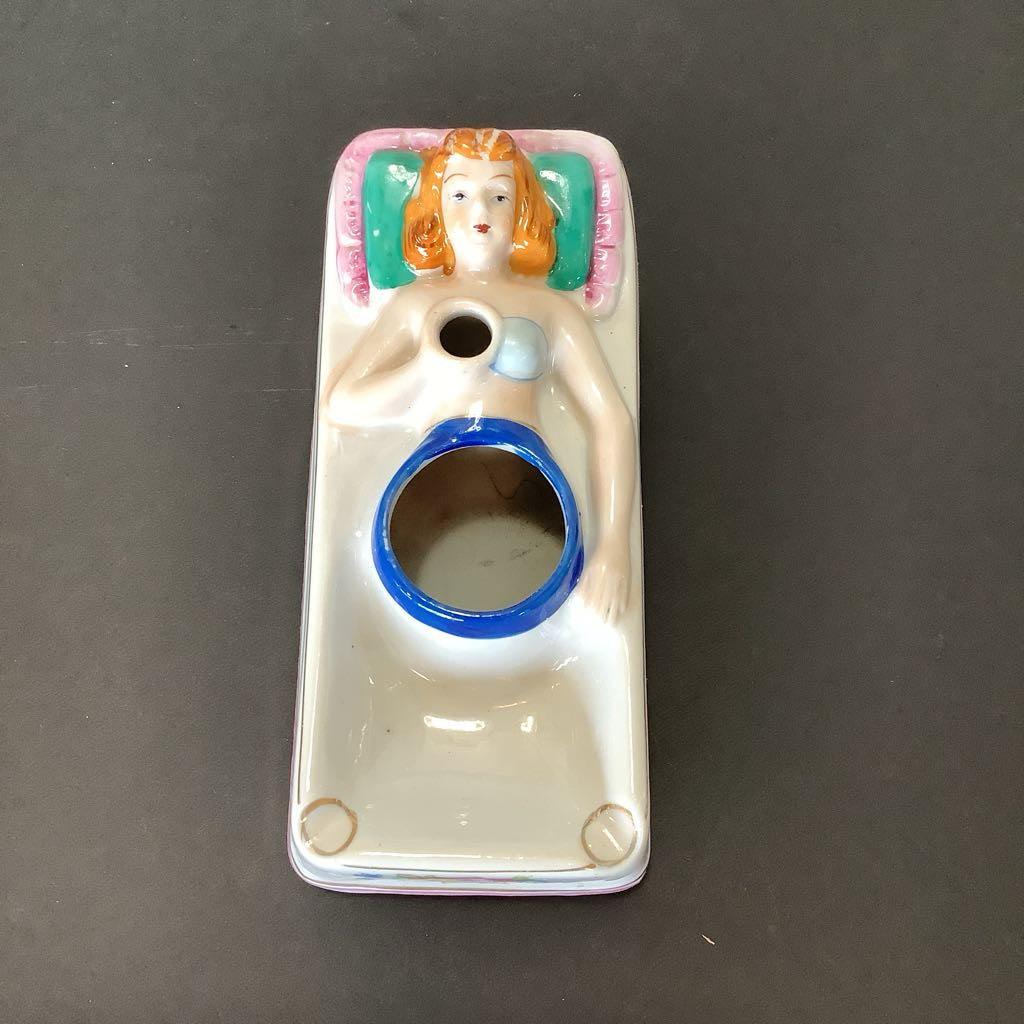 Vintage "Naughty Nodder" Ceramic Ashtray