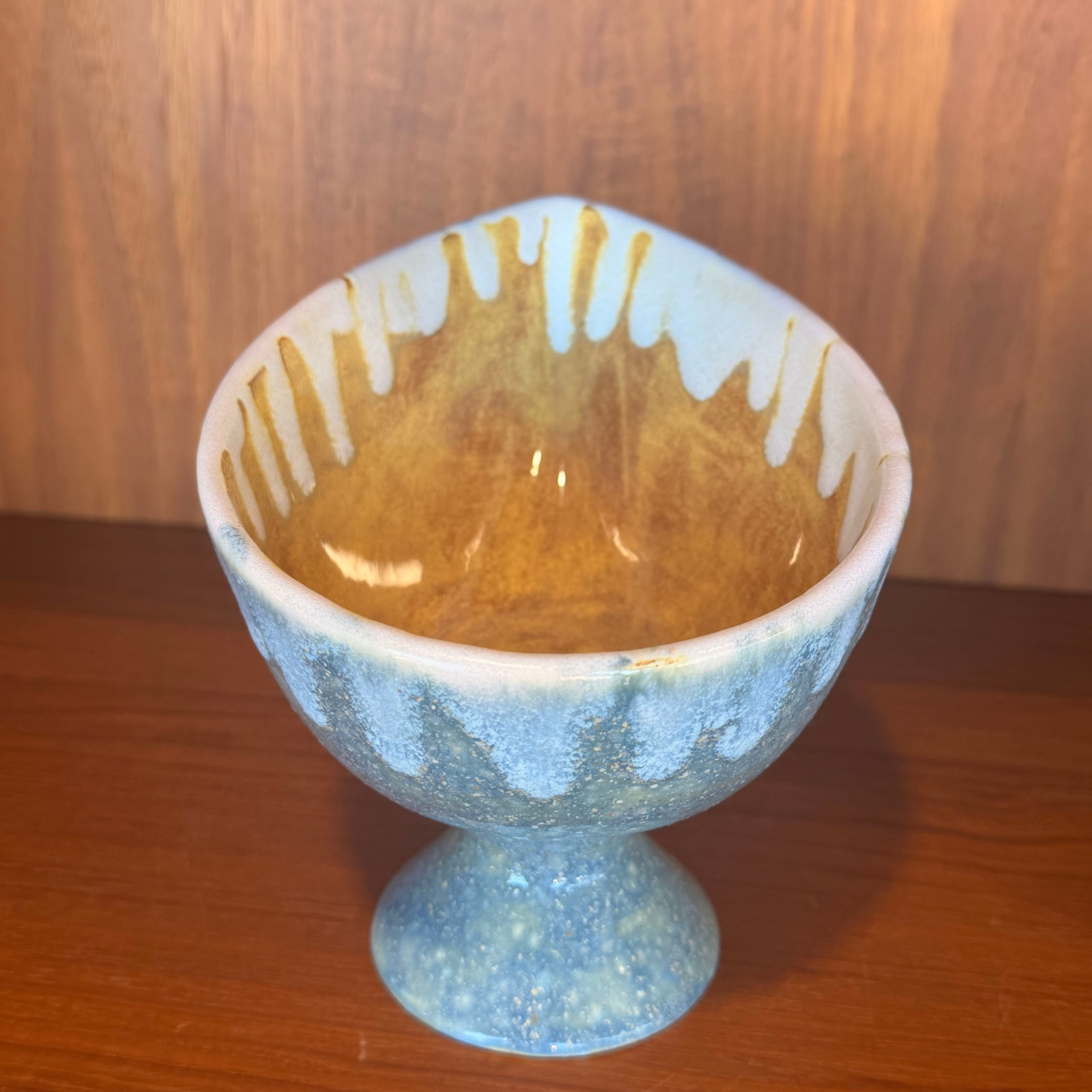 Pedistal textured Pottery Bowl