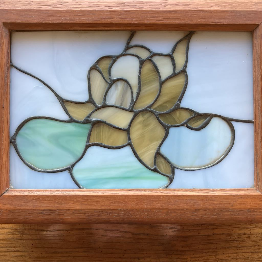 1980s Stained Glass Jewelry Box