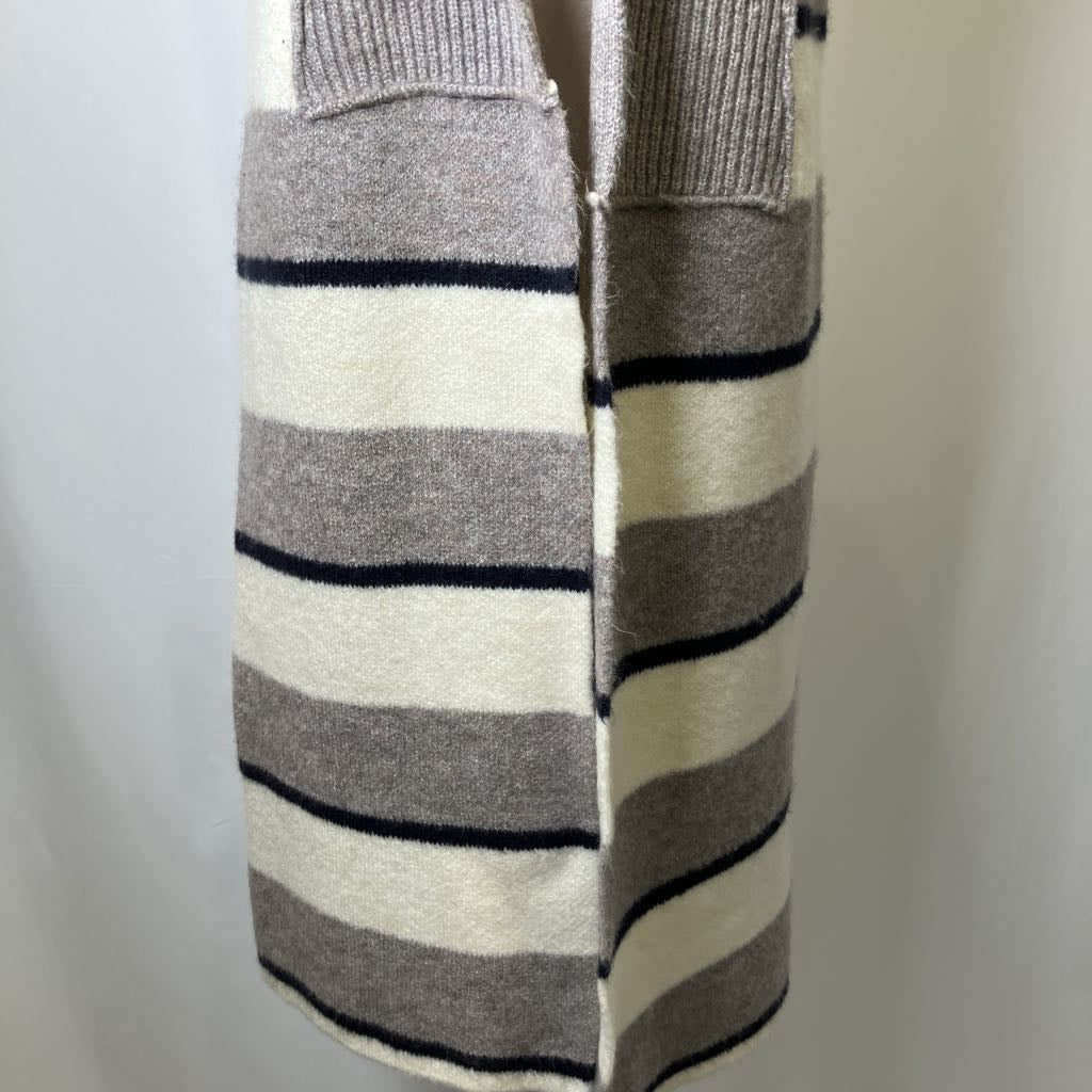 Anthro Vest Knit Gray, White and Black