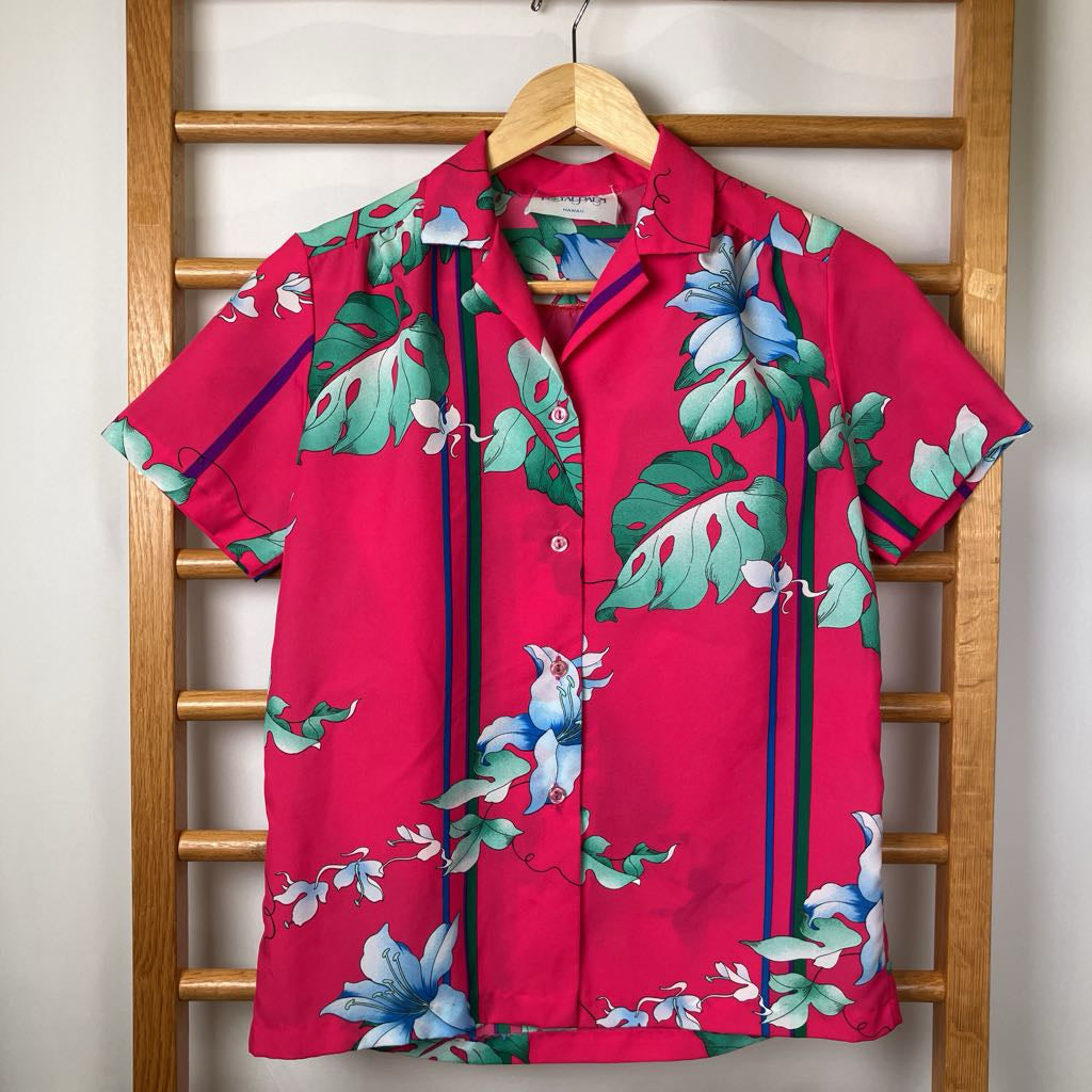1980s Royal Palm Hawaiian Button Up