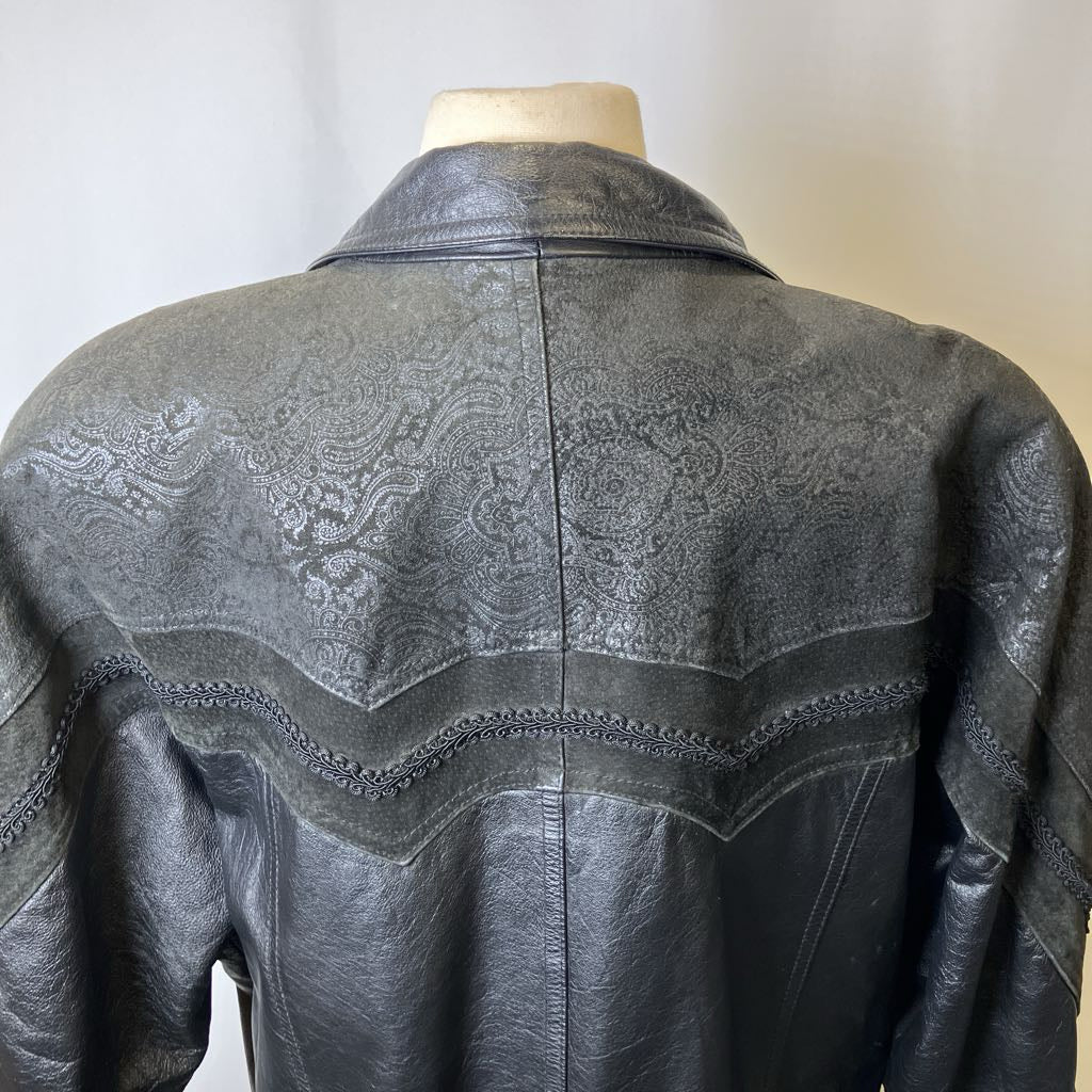 Vintage Oversized Middlebrook Park Leather Coat