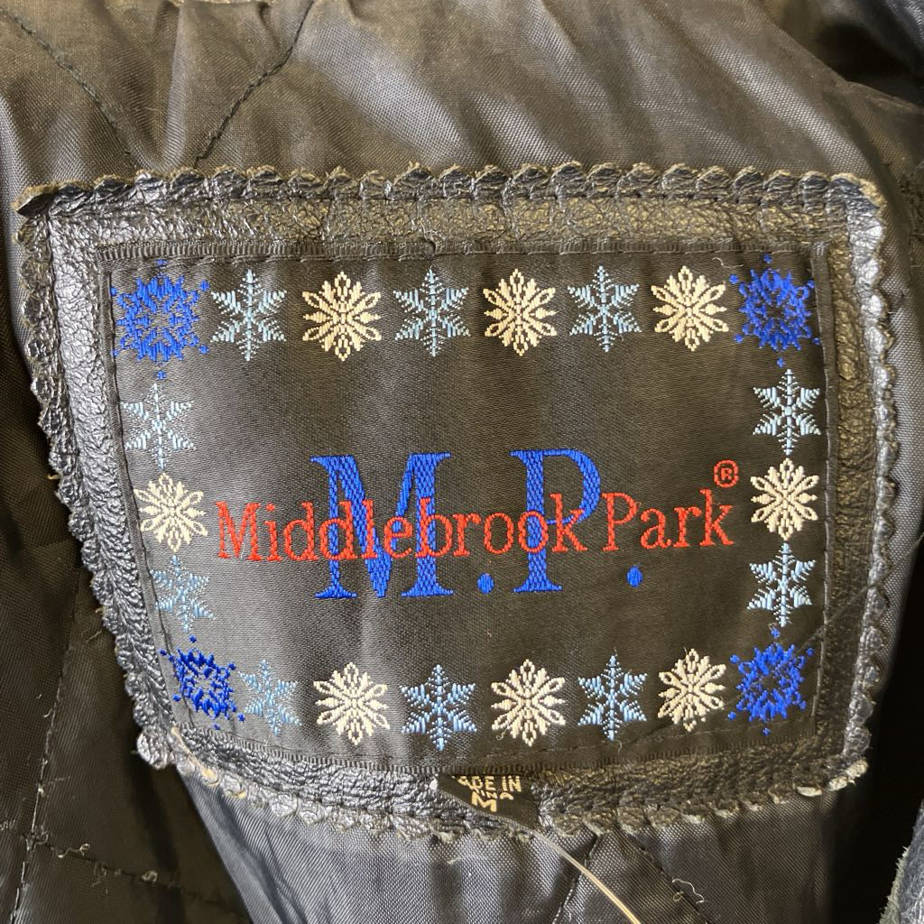 Vintage Oversized Middlebrook Park Leather Coat