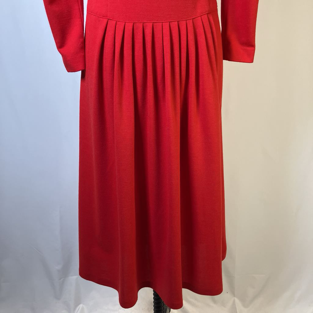 Red dress on a white background