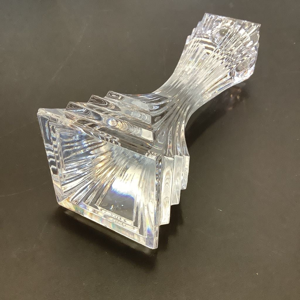 Decorative crystal handle on a dark background