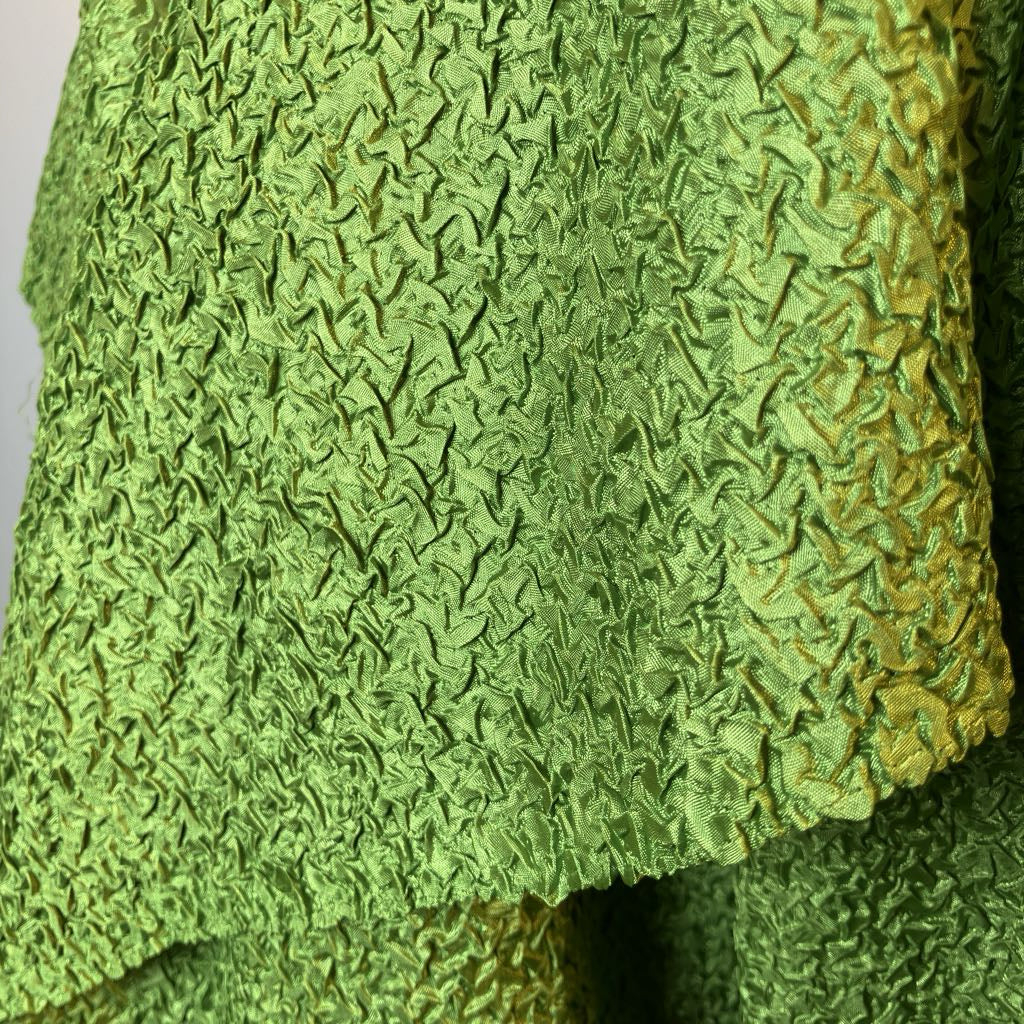 Close-up of green textured fabric
