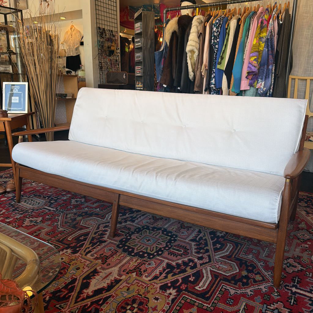 Mid Century Walnut Sofa/Daybed