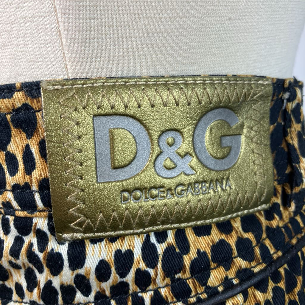 Dolce & Gabbana logo on a patterned product
