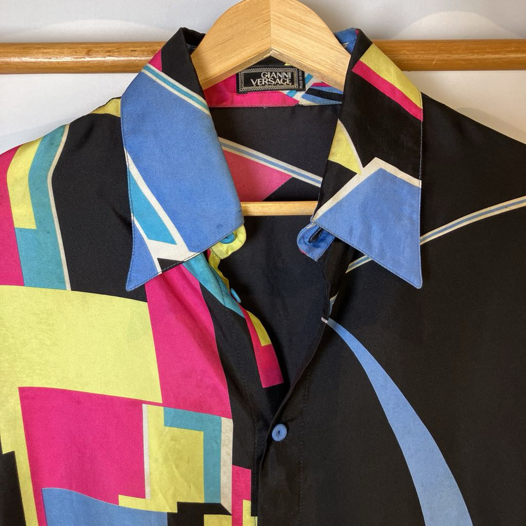 1990s Gianni Versace Abstract Button Down - As is