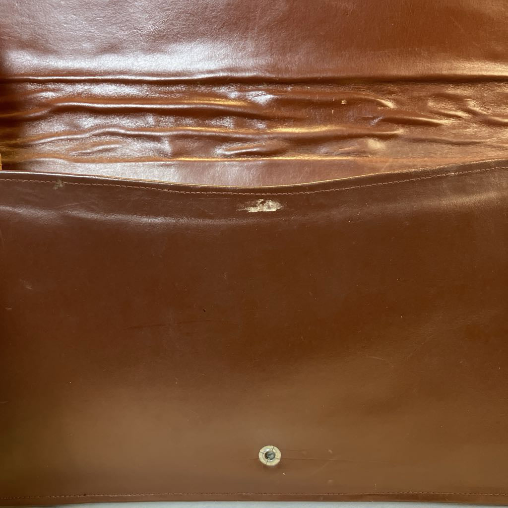 1950s Cognac Horn Back Alligator Skin Clutch