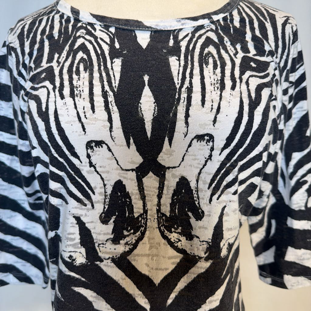 Y2K Coral Bay Zebra Love Shirt
