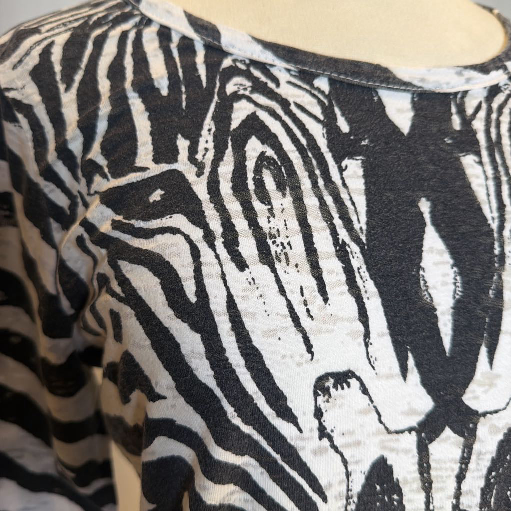 Y2K Coral Bay Zebra Love Shirt