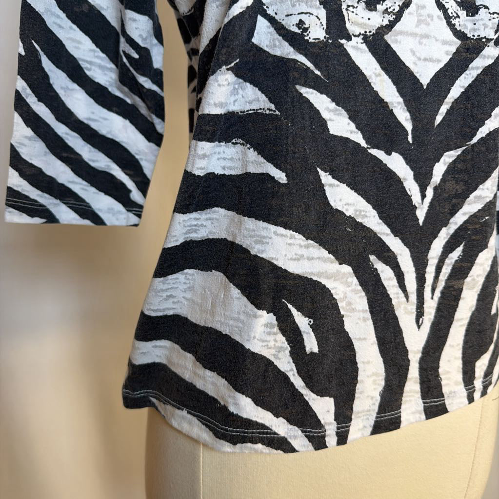 Y2K Coral Bay Zebra Love Shirt