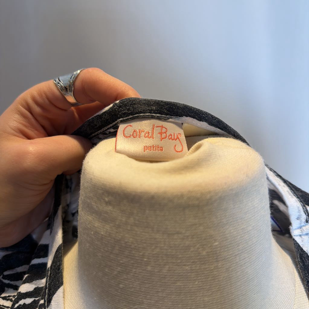 Y2K Coral Bay Zebra Love Shirt