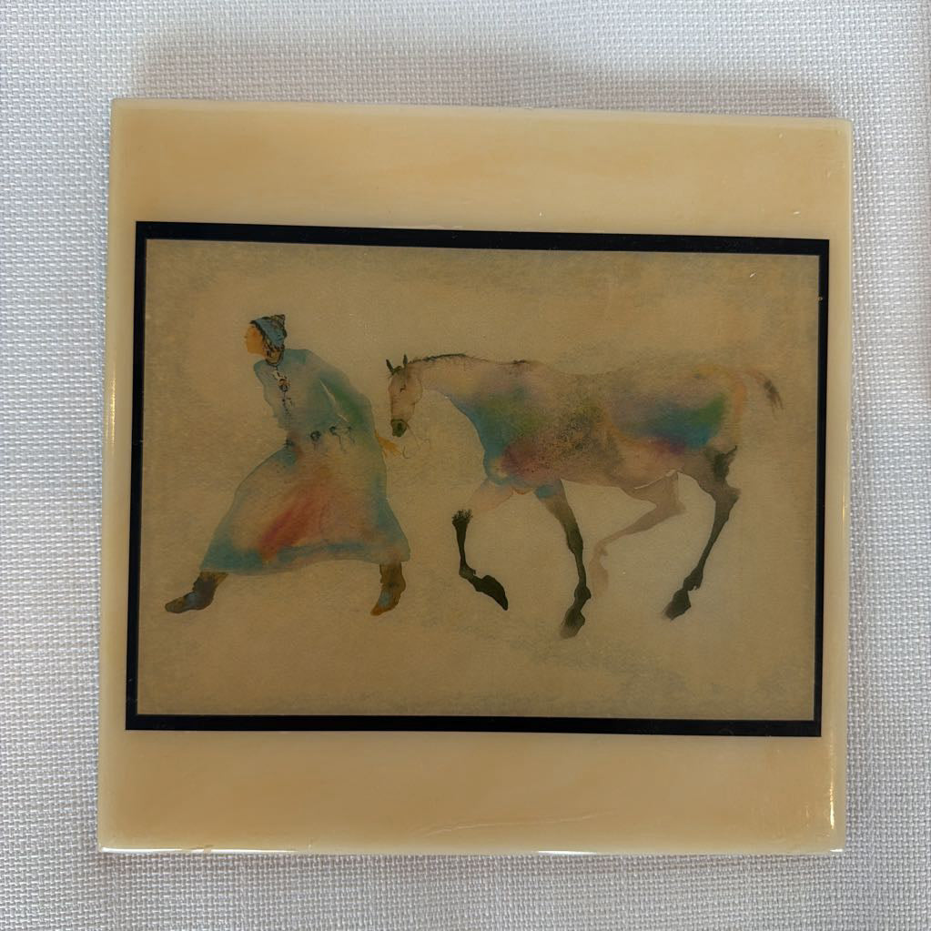 1980's RC Gorman Wall Decor on Italian Tiles - Set of 3