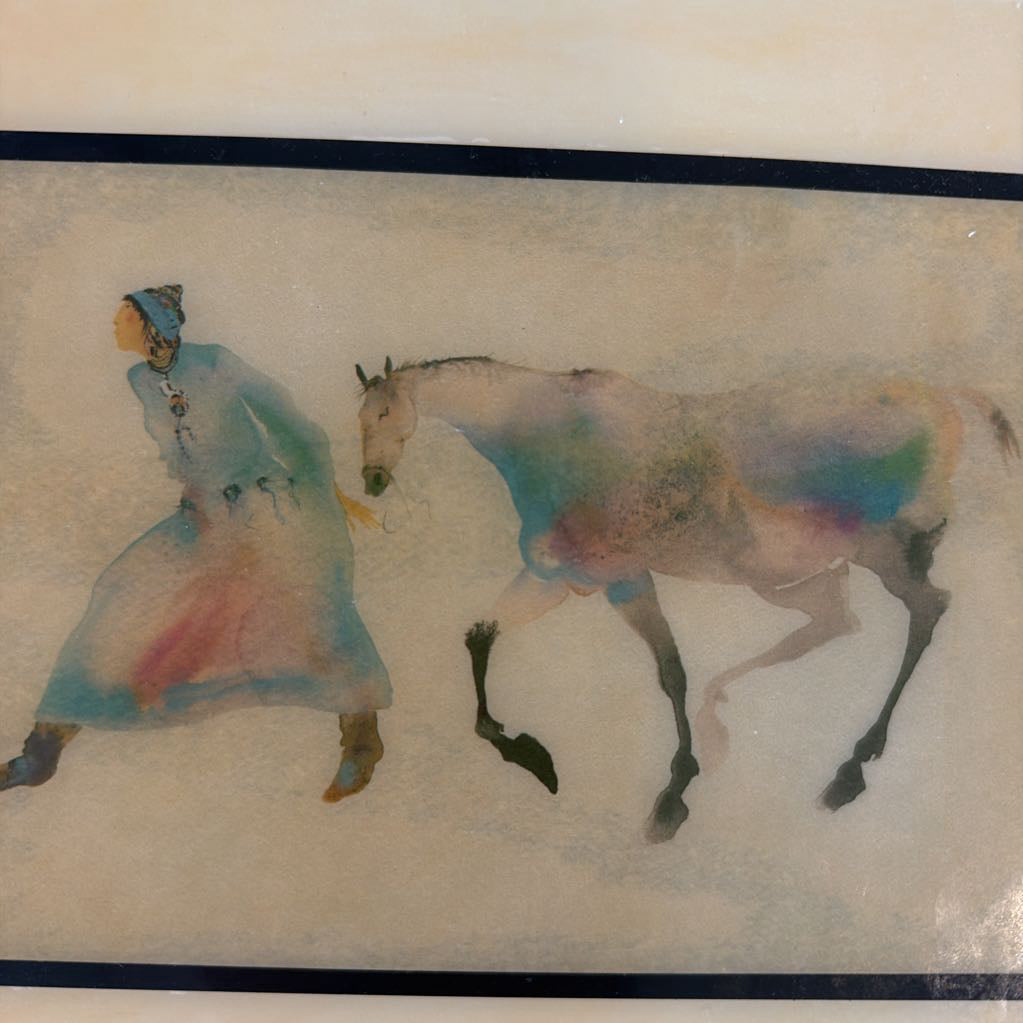1980's RC Gorman Wall Decor on Italian Tiles - Set of 3