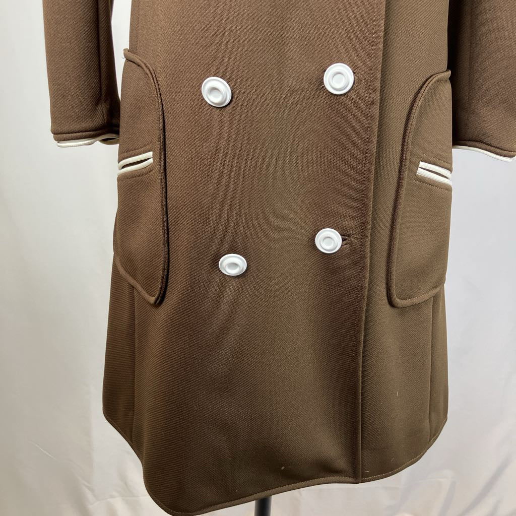 Butte Knit Brown Polyester 60s Vintage Coat
