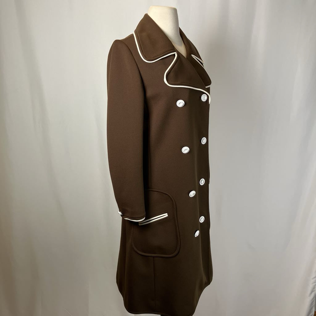 Butte Knit Brown Polyester 60s Vintage Coat