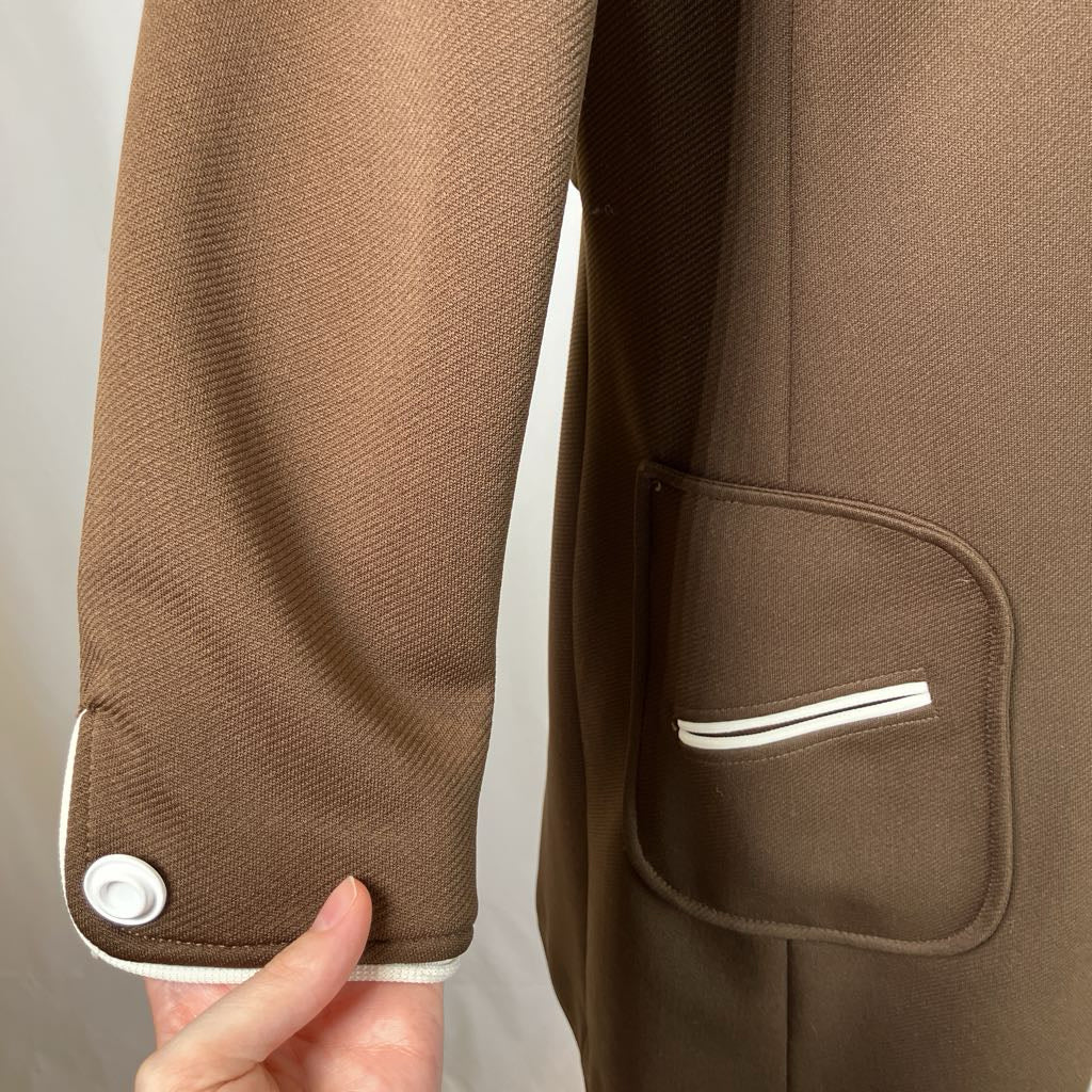 Butte Knit Brown Polyester 60s Vintage Coat