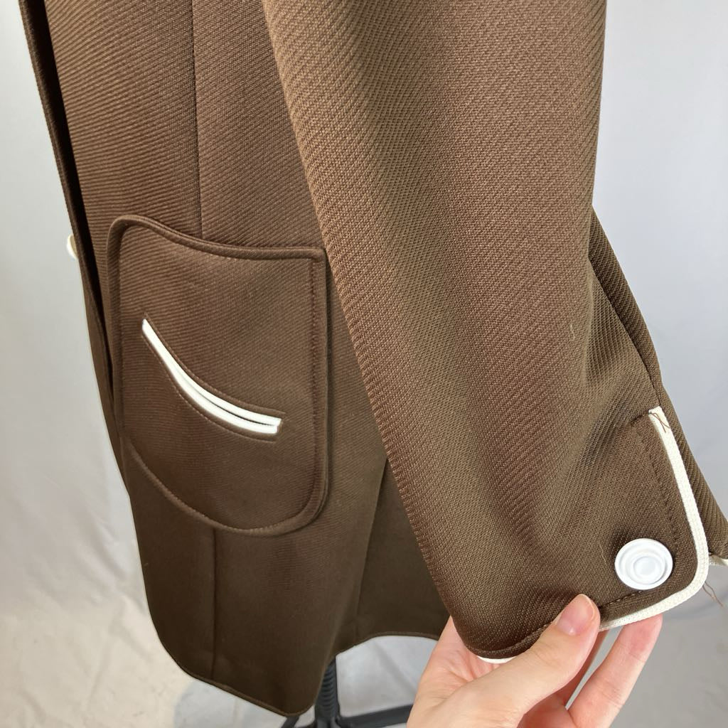 Butte Knit Brown Polyester 60s Vintage Coat