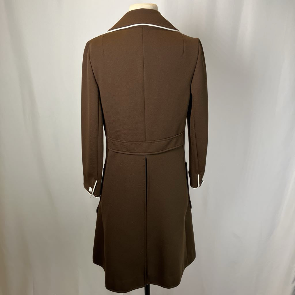 Butte Knit Brown Polyester 60s Vintage Coat